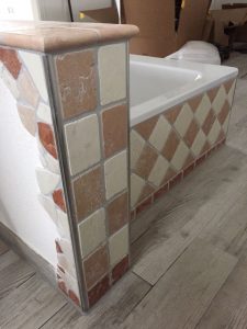 Detailaufnahme einer Mosaikverfliesung